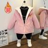 2025 Nueva Moda para Niñas Terciopelo Engrosado Invierno Ropa de Algodón de Moda para Niños Chaquetas para Niñas Ropa de Otoño e Invierno