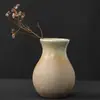 Jarrón de Flores Japonés Zen Hecho en Horno Cerámica Gruesa Blanco Crudo Arreglo Floral Mesa de Café Hidropónico Pequeño Arreglo Floral Artesanías Adornos