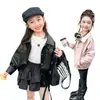 Chaqueta de Cuero Fresca de Moda para Niñas Primavera/Otoño Conjunto de Primavera Elegante para Niños Nueva Chaqueta de Cuero de Moda Primavera 2026