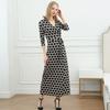 Vestido Largo Estampado a Cuadros Look Adelgazante Vestido para la Hora del Té Mujer Pg Dvf Falda Cruzada F2025 Verano Nuevo Estilo