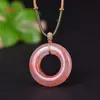 Flor de Melocotón Natural Donut Relleno Manzana Nube Auspiciosa Candado Colgante de Jade Anillo de Paz Colgante Suministro en Vivo Suministro de Comercio Exterior