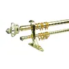 Varilla Romana Doble Corona para Cortina de 28+19 mm Juego Completo de Soportes Varilla de Cortina Varilla Simple y Doble Accesorios Perforados