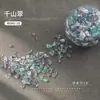 Accesorios para Uñas con Purpurina Fina Polarizada de Influencer, Cristales de Hielo Iridiscentes, Piedra Triturada de Colores Mixtos, Materiales Naturales de Piedra Mineral Triturada para Uñas Press-on DIY