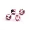 Agite o som rede de mão rápida vermelha plana três-dimensional quadrado prego broca brincos material de produção cristal vidro Broca quadrada cor colorida