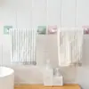 Porta-toalhas de 2 peças, prateleira de armazenamento para banheiro, cabide de toalha para banheiro sem furos, barra de toalha de haste única com ventosa para vaso sanitário