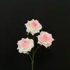 Flores Artificiales de Rosa Recubierta de 3 Cabezas Ramo de Boda Cascada de Rosas Artificiales Decoración del Hogar Flor Artificial