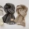Cachecol Houndstooth Cachecol Quente Feminino Inverno Outono e Inverno Estilo Coreano Novo Lã All-match Estudante Tricotado Pequeno Cachecol Da Moda