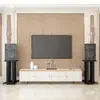 Soporte para altavoz estante de máquina de hierro base de audio soporte para altavoz estantería soporte de colocación en suelo surround almohadilla para pie soporte