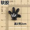 Acessórios de Borracha Macia Mini Desenho Animado DIY para Capa de Celular, Tênis com Buraco, Presilha de Cabelo, Decoração de Geladeira