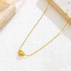 Venta al por mayor transfronteriza de Europa y Estados Unidos INS personalidad femenina simple viento frío amor colgante no se desvanece collar de acero de titanio cadena de clavícula