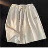Nuevos shorts de seda de hielo para hombre, pantalones casuales delgados de verano 2024, pantalones deportivos drapeados de verano, shorts rectos a la moda