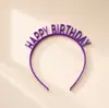 Chapéu de Aniversário Estilo Ins com Glitter Feliz Aniversário Faixa Grande Headwear DIY para Festa de Aniversário