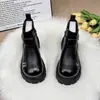 Botas Martin de suela gruesa y versátiles para mujer, nueva colección otoño/invierno 2026, forradas de felpa para mayor calidez, antideslizantes, botas de algodón estilo británico, botines de moda para mujer