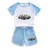 Space Wolf Kill Roupas Infantis Terno Feminino Meninos Verão Novas Roupas de Bebê Shorts de Manga Curta para Crianças Conjunto de Duas Peças