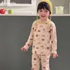 Clase infantil Beixinan Ropa y Pantalones de Algodón Puro Lycra Otoño para Niños y Niñas, Conjunto de Ropa Interior Térmica Sin Costuras
