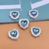 Aleación circonita multicolor corazón de melocotón cuentas multipaso DIY accesorios para joyería con cuentas collar cadena para teléfono móvil materiales para ropa