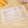 Caja de plástico rectangular transparente para microondas, sellada y apta para microondas, para conservar alimentos frescos, ideal para cangrejos asfixiantes, para helados