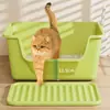 Caja de Arena para Gatos Extra Grande Antisalpicaduras Inodoro para Gatos a Prueba de Olores Caja de Arena para Gatos Enorme Arenero Abierto Compañero de Arena para Gatos
