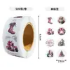 Pegatinas redondas de sellado para rollos de Navidad Etiquetas de regalo de muñeco de nieve Saludos navideños Pegatinas de decoración para sobres y cajas de regalo para hornear