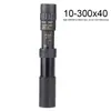 Telescopio monocular de metal con zoom continuo 10-300x40 telescopio HD para fotografía con teléfono móvil profesional