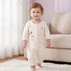 Mameluco para bebé para primavera, otoño e invierno, traje de gateo cálido de tres capas para recién nacidos, mameluco con acolchado y grosor extra para dormir