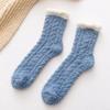 Calcetines de Piso para el Hogar de Otoño e Invierno, Calcetines de Coral Fleece hasta la Mitad de la Pantorrilla para Mujer, Lindos, Forrados de Polar, Calcetines Gruesos para Dormir, Calcetines Cálidos de Pata de Gato para Dormir