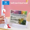 Amazon Shein Temu Marcadores de Ponta Macia, Múltiplas Especificações, Canetas de Cor Artística Laváveis para Crianças, Canetas de Aquarela de Ponta Dupla