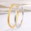 Pulseira de Aço Titânio Retrô Versátil Fina Romana Ouro Real 18K Pulseira Feminina de Alta Qualidade Moda