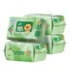 Lenços Umedecidos Antibacterianos Qingfeng Capibala Royal Herbal 80 Peças 4 Pacotes Grandes Caixa Fechada Lenços Umedecidos Domésticos Bwb80Ye4