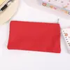 Estuche Infantil de Color Sólido Diseño Simple Estuche con Cremallera Bolsa para Lápices para Estudiantes de Primaria Estuche Portátil de Almacenamiento