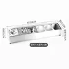 Estante de Bandeja de Porciones de Acero Inoxidable Estación de Salsas para Buffet Comercial Área de Ingredientes para Hot Pot Estante de Condimentos Estante de Almacenamiento para Té de Leche