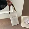 Bolsa de Celular Doce e Fresca para Mulheres, Bolsa de Ombro Simples para Viagem ao Ar Livre no Verão, Bolsa de Armazenamento Portátil de Malha Transversal