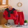 Ropa para Niños Traje de Manga Larga para Niños Estilo Nuevo Ropa Guapa para Bebés y Niños Conjunto de Dos Piezas 1-3-5 Años Estilo Primavera y Otoño
