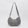 Bolsa de Tela Suave Plisada Bolso Cruzado para Mujer Bolso Dumpling Gran Capacidad Bolso de Clase para Estudiante Bolso de Tela Simple Bolso General Bolso de Hombro