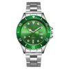 Relógio Masculino Comércio Exterior Masculino Negócios Luminoso Quartzo Relógio Transmissão Ao Vivo Relógio Masculino Novo Calendário Real Relógio Fantasma Verde da Água