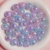 Cuentas de estallido floral degradado bicolor UV de alta calidad de 16 mm con cuentas para bricolaje, accesorios de material para llavero de cadena para teléfono móvil
