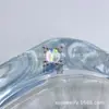 Brinco de Liga de Titânio ASTMF-136 Tamanho Grande Aurora Opala Starburst Titânio G23 OPAL Cabeça de Joia para Piercing com Rosca Interna