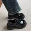 Sapatos de Couro Confortáveis com Solado Grosso para Ficar em Pé por Muito Tempo, Novos Sapatos Mary Jane Plataforma Femininos Estilo Britânico 2025