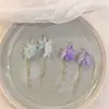 Cadena de Flores Moradas Dulces Borla Pendientes Nuevos para Mujer Pendientes de Nicho de Lujo Ligero