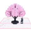 Fabricantes fornecem cartões de felicitações 3D kapok cartões de Dia dos Namorados flores de papel esculpido cartões de agradecimento