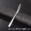 Tenedor de Fruta de Acero Inoxidable 316, Lujo Ligero y Sensación de Alta Gama, Adecuado para Uso en el Hogar y en Hoteles, Tenedor de Postre de Dos Púas, Tenedor para Pasteles y Pasteles de Luna, Regalo