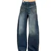 Jeans Vintage de Pierna Ancha para Mujer Primavera y Otoño 2026 Nuevo Corte Holgado con Diseño de Pliegues Pantalones Casuales Rectos de Línea A