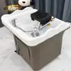 Bacia Portátil para Lavagem de Cabelo do Fabricante, Máquina de Terapia Capilar, Acessório para Centro de Saúde Bacia de Cerâmica, Cama de Beleza, Bacia para Lavagem de Cabelo com Circulação de Água a Vapor