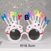 Gafas de Cumpleaños Libro Rojo Pequeño Tono de Sacudida Misma Fiesta Divertidos Accesorios para Fotos Horneado de Pastel Feliz Decoración para Selfies