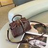 Bolso de Cuero de Moda Transfronterizo Bolso Almohada de Alta Gama Cilíndrico Bolso de Mujer Versátil Bolso de Mano de Moda Bolso Bowling