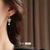 Brincos Gancho Borboleta Gota d'Água de Zircônia Elegantes Leve Luxo Minimalistas Exquisitos Versáteis High-End de Nicho