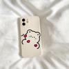 Casal Despreocupado Urso e Coelho Adequado para Capa de Celular Apple 14/15Pro Iphone13 Capa Mole de Cobertura Total para Mulheres 17