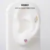 Joyería para Piercing de Guangdong F136 Aleación de Titanio Chapado en Platino Flor de Seis Pétalos Zirconia Clavo para Hélice de Oreja Joyería para Piercing de Grado de Implante