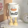 Lindo portalápices con una expresión divertida de boca grande, un organizador de escritorio para estudiantes, un artículo decorativo creativo para oficinas de chicas y habitaciones infantiles