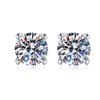 Pendientes de Cuatro Garras Superventas Transfronterizos Plata S925 Joyería Minimalista de Moda Joyería de Alta Gama Pendientes de Moissanita Fábrica de Origen